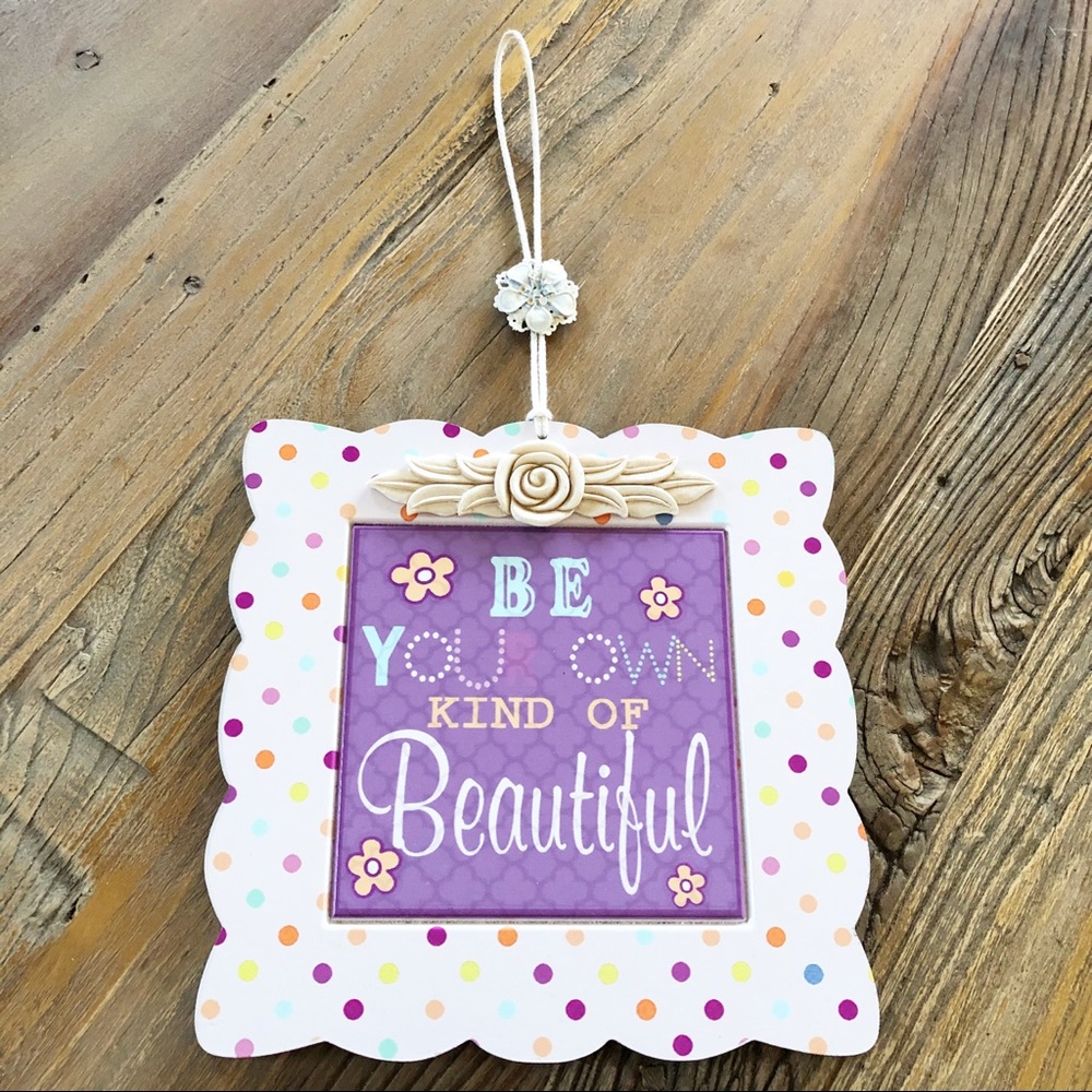 Purple Inspirational Sign Home Decor